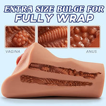 Load image into Gallery viewer, Brown Pocket Pussy with Thick Vagina Wall and Lifelike Textures, Goyha Realistic Male Masturabtors Toy with Vagina and Anal Channels, Adult Male Sex Toy with Extra Size Bulge for Men Masturbation
