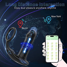 Load image into Gallery viewer, App Anal Vibrators Large with Shock Function Prostate Vibrator with 6 Telescopy Modes 9 Vibration Modes Sex Toys Stimulator Anal Plug with Vibrations Penis Ring Analusimulation Dildo for Men Women
