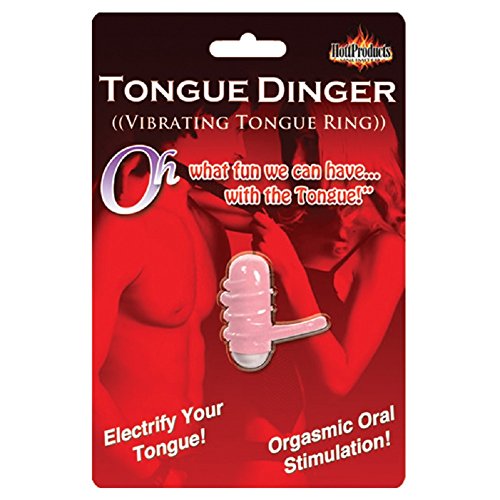 Tongue Dinger Vibrator (Magenta) with Free Bottle of Adult Toy Cleaner