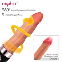 Load image into Gallery viewer, Eupher Wriggle Thrusting Dildo Vibrator, Realistic Vibrating Dildo for Women with 7 Wriggle Motion &amp; 9 Vibration Rechargeable Heated Dildos Machine for Vagina Anal Stimulation
