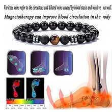 Load image into Gallery viewer, INENIMARTJ Anti-Swelling Black Obsidian Anklet 2-4Pcs Adjustable Hematite Ankle Bracelet for Women Men,Anti-Anxiety Yoga Beads Anklets Bracelet (A)
