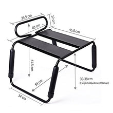 Load image into Gallery viewer, Moonight Adjustable Folding Chair Portable Posture Assist Chair Couples Stool Multifunction Detachable Stool Elastic Waterproof Furniture for Bedroom Bathroom Bear Weight up to 300 pounds
