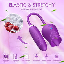 Load image into Gallery viewer, Rose Sex Toy Vibrator Sex Toys for Womans Handheld Waterproof Quiet Rechargeable Personal Massager for Women (Purple)
