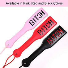 Load image into Gallery viewer, VENESUN Bitch Spanking Paddle for Adults, 12.8inch Faux Leather BDSM Paddle for Sex Play, Pink
