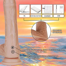 Load image into Gallery viewer, Realistic Dildo Telescopic Heating Vibrating Dildo Sex Toy for Adults Women, Vaginal G-Spot Anal Masturbatio,8 Vibrating Modes Automatic Vibrating Heating Dildos Sex Toy
