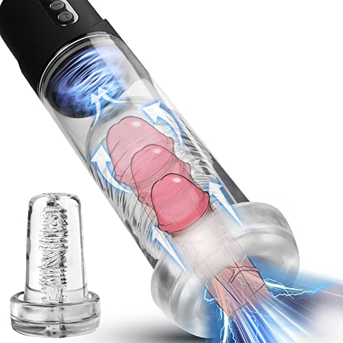 Big Size Electric Penis Pump with 6 Suction Modes, Penis Vacuum Pump for Man Penis Enlargement and Erection Prolong, Automatic Penis Pump for Penis Trainer Sex Toy for Men