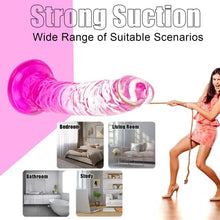 Load image into Gallery viewer, 8.6inches Strap-on Dildo Realistic Dildo with Wearable,Strap Harness Adult Sex Toy Suction Cup for Couple Pegging Women Lesbian Silicone Dildo for Sex Gift, Fetish Fantasy Sex Purple Dildo
