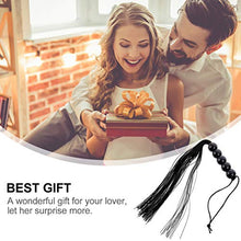 Load image into Gallery viewer, Tassel Whip Adult Whip Toy Whip Crop Six Flirting Game Toy Foreplaying Toys SM Toys for Couple Adult (Black)
