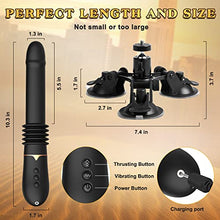 Load image into Gallery viewer, Sex Machine Thrusting Dildo Vibrator - Realistic Vibrating Dildo for Women with 3 Thrusts 7 Vibrations, Suction Cup Dildo for Clit G Spot Anal Stimulation, Adult Sex Toys for Men Pleasure, Black Dildo
