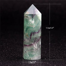 Load image into Gallery viewer, YWG Stone 75 * 20mm Fluorite Crystal Point Scepter Large 3 Inch Wand Carved Healing Reiki 6 Sided Prism Style
