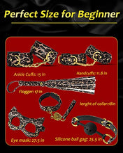 Load image into Gallery viewer, BDSM Sex Bondage Set: Bondage Restraints 6Pcs Sex Toys Set for Sex, Adjustable Handcuffs Ankle Bracelets SM Adult Plush Leather Bondage Set, Beginner Kit for Women Men, Sex Bondage for Couples
