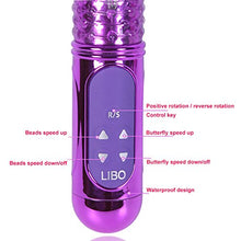 Load image into Gallery viewer, Clitoralis Stimulator for Women Sucking Vibrator Telescopic Toy Rose Butterfly Vibrate pleasurable Heat Heating stimulating Bead Wand Massage Vibrations Hands-Free Female
