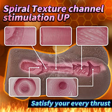 Load image into Gallery viewer, JNX Automatic Male Masturbator,Pocket Pussy 1.9LB Weight Sex Toys for Men with Heating Function with 7 Vibration Modes,Realistic Textured Man Masturbation Adult Sex Toys Games Brown
