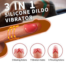 Load image into Gallery viewer, Realistic Silicone Dildo Vibrator for G Spot Clitoral Anal Stimulation Huge Penis Adult Sex Toy for Women with Suction Cup and Remote Control
