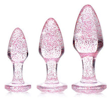 Load image into Gallery viewer, Glitter Gem Anal Plug Set - Pink
