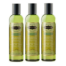 Load image into Gallery viewer, Kamasutra Natural Massage Oil - Coconut Pineapple 8 Oz 200ml (Set of 3)

