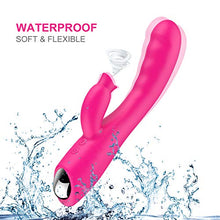 Load image into Gallery viewer, Clitoralis Stimulator for Women Thrusting Vibrator Dual Motor Sucker Soft Waterproof Sucking Silent Cordless Pleasure Rabbit Toy Rose Vibrate Handheld Dildo Vibrating stimulating
