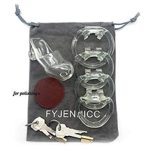 Load image into Gallery viewer, FYJENNICC 2Magiclockers Lightweight Premium Resin Chastity Device Male Cock Rings with Discreet Packing (Large, Transparent)
