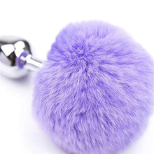 Load image into Gallery viewer, LSCZSLYH Sexy Anal Plug Bunny Tail Stainless Steel Butt Plugs Toys for Woman Men Gay Anus Stimulator Smooth Touch (Color : Purple)
