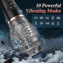 Load image into Gallery viewer, Male Masturbator Adult Toys, Mens Sex Toys Automatic Sucking Masturbators Penis Pump with 5 Suction &amp; 10 Vibration, Male Stroker with Powerful Side Motor Men Masturbation Sex Toys for Men Black
