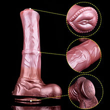 Load image into Gallery viewer, Realistic Big Dildo Horse Dildo Animal Dildo with Suction Cup Women Adult Sex Toy (Brown)
