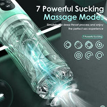 Load image into Gallery viewer, Automatic Male Masturbator - Penis Pump Adult Toys Male Sex Toys for Men Pocket Pussy Adult Sex Toy Male Stroker with 3 Pump &amp; 7 Rotating &amp; 7 Licking &amp; 7 Sucking Male Masturbators
