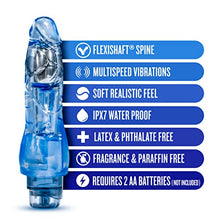 Load image into Gallery viewer, Blush Fantasy Vibe - 8.5&quot; Long Realistic Vibrating Dildo Vibrator - 2&quot; Thick - Soft Lifelike Feel - Strong Variable Speed Vibrations - IPX7 Waterproof - Body Safe Sex Toy for Women - Clear Blue
