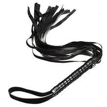 Load image into Gallery viewer, 2 Bondage Set Leather Whip Floggers Turkey Feather Tickler Leather Paddle Hand Slapper
