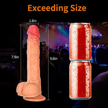 Load image into Gallery viewer, 9.8&quot; Thrusting Dildo Vibrator with Heating and Rotating, Realistic Vibrating Dildos with 8 Vibration Modes, Silicone G-spot Adult Sex Toys Big Clitoral Anal Stimulator for Women Couple Pleasure Flesh
