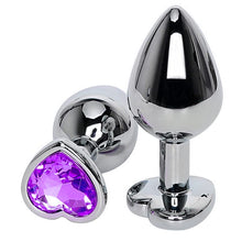 Load image into Gallery viewer, Anal Plug Trainer Kit for Comfortable Long-Term Wear, Pack of 3 Stainless Anal Plugs Training Set- Sex Toys for Beginners Advanced Users (hpurple),3.0 Count
