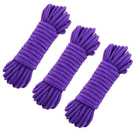 Sex Bondage Soft Rope Cord Purple 3Pcs 10M 33 Feet Cotton Rope Craft Rope Thick Cotton Cord Adult Games Restraints