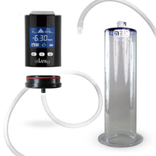 Load image into Gallery viewer, LeLuv Black iPump Smart LCD Head with Adapter Penis Pump 9&quot; Length x 2.125&quot; Diameter Wide Flange Cylinder
