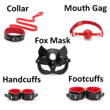 Load image into Gallery viewer, Sex Bondage BDSM Restraints Kits 11 Pcs for Adults Sex Toys with Hand Cuffs Mouth Gag Nipple Clamps &amp; Sex Whip included for Couples Bed Game
