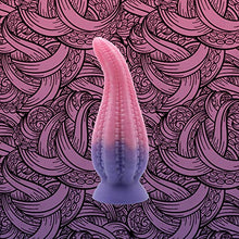 Load image into Gallery viewer, Dakken Tentacle Suction Cup Fantasy Dildo - Creamy Pink/Purple Heart Colors - Handmade in The USA (XL)
