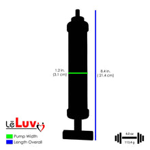 Load image into Gallery viewer, LeLuv Aero Blue Lightweight Penis Pump Bundle with Soft Black TPR Seals and 4 Sizes of Constriction Ring Vibrating 12 inch Length x 2.125 inch Untapered Length Seamless Cylinder
