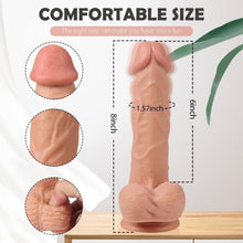 Load image into Gallery viewer, Silicone Realistic Dildo 8&quot; with Suction Cup for Hands-Free for Women Adult Couples Giant Dildo Anal Sex Vaginal G-spot and Anal Masturbation
