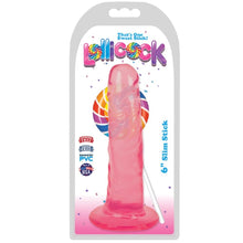 Load image into Gallery viewer, Lollicock Slim Stick 6 Inch Dildo - Cherry Ice with Free Bottle of Adult Toy Cleaner
