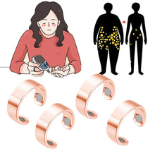 Load image into Gallery viewer, 4PCS Health Go Blood Sugar Regulator Ring, HealthGo Blood Sugar Regulator Ring (Rose Gold)
