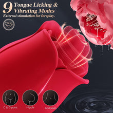 Load image into Gallery viewer, Rose Sex Toys Vibrator Dildo - Adult Toys with 9 Tongue Licking &amp; 9 Thrusting Vibrators, Women Sex Toy Dildos Rose Clitorial Stimulator G Spot Nipple Anal, Female Adult Sex Toys &amp; Games
