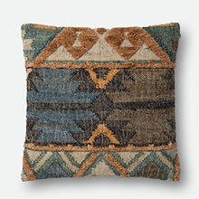 Load image into Gallery viewer, Loloi P0555 Jute, Wool, Cotton Pillow Cover-Polyester Fill, Multi
