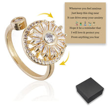 Load image into Gallery viewer, Aphro Gold Crystal Anxiety Relief Spinning Ring, Fidget Anxiety Ring, Women&#39;s Adjustable Open Ring Discreet Calming Gift for Women Girls (1pc)
