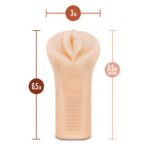 Load image into Gallery viewer, Blush M Elite - Soft and Wet Veronika - 6.5&quot; Masturbator Sex Toy - Incredible Lifelike &amp; Realistic Feel - Ribbed Interior, Open Ended Stroker, Self Lubricating - Single Speed Vibrating Bullet Included
