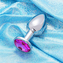 Load image into Gallery viewer, Hmxpls Small Anal Plug, Anal Toy Plug Beginner, Personal Sex Massager, Stainless Steel Butt Plug for Women Men Couples Lover, Fushcia
