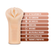 Load image into Gallery viewer, Blush M Elite - Soft and Wet Veronika - 6.5&quot; Masturbator Sex Toy - Incredible Lifelike &amp; Realistic Feel - Ribbed Interior, Open Ended Stroker, Self Lubricating - Single Speed Vibrating Bullet Included
