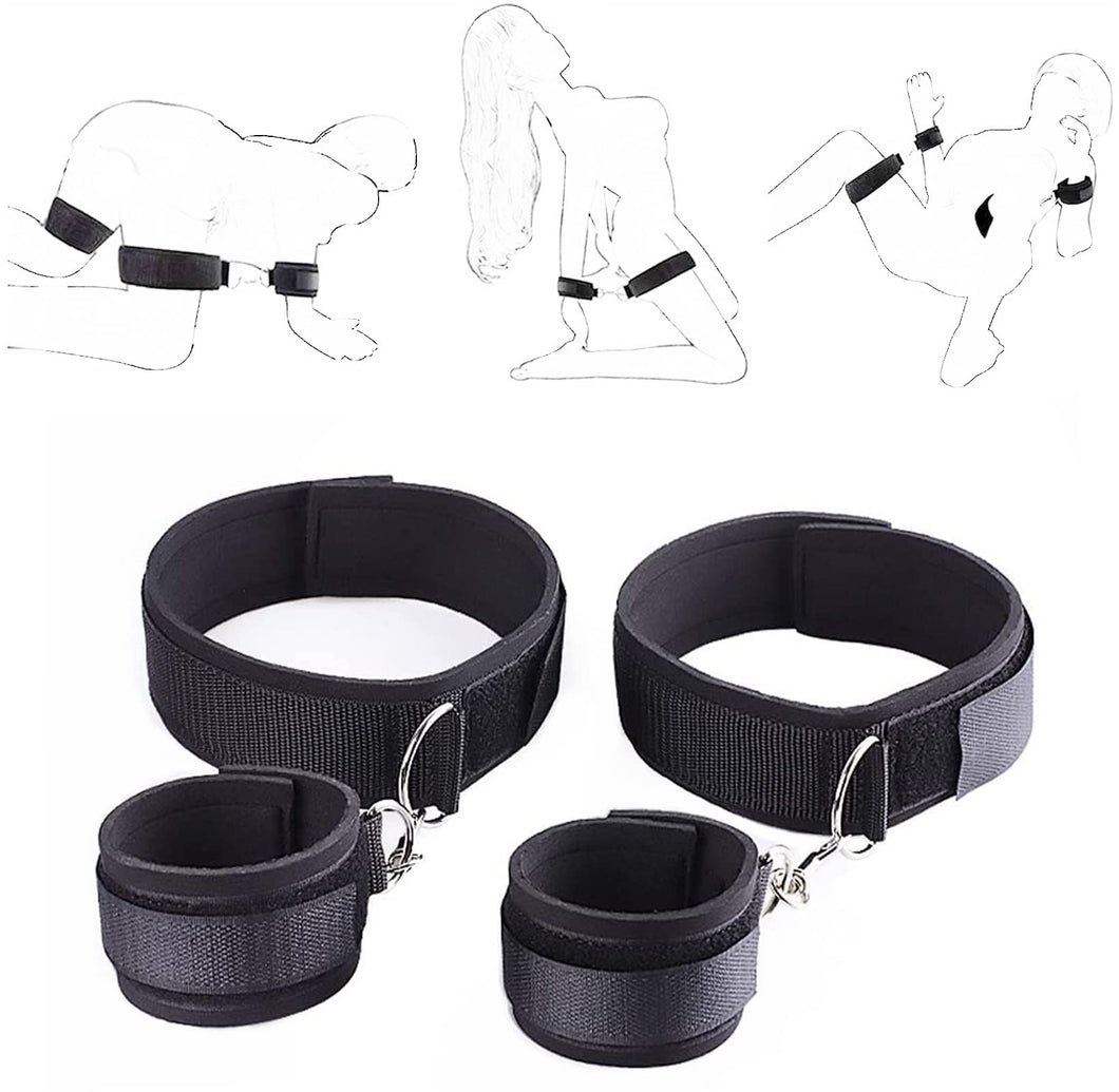 Bed Restraint Kit for Couples Under King Bed Restraints for Adult Couples Bondaged Kit Tie Down Straps Sex Resistant Set for Adult Women Submissive Bondaged Restraints Sex Set Hand and Legs Sweater P-