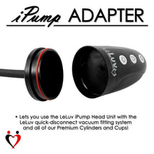 Load image into Gallery viewer, LeLuv Black iPump Smart LCD Head with Adapter Penis Pump 9&quot; Length x 2.125&quot; Diameter Wide Flange Cylinder
