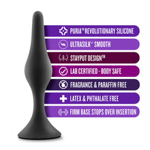 Load image into Gallery viewer, Anal Adventures Platinum Silicone Beginner Plug Kit - Three Different Sized Tapered Plugs for Anal Training - Comfortable Base for Safety and Long Term Wear - Sex Toys for Him Her Couples Black
