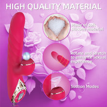Load image into Gallery viewer, LEAIWORLD Rotating Telescopic Sucking Vibrator,Sex Toys for Clitoral G-spot Stimulation,Waterproof Dildo Vibrator with 9 Powerful Vibrating Functions 3 Sucking Mode Stimulators (red)
