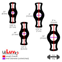 Load image into Gallery viewer, LeLuv Premium Penis Pump Maxi Red Plus Vacuum Gauge and Uncollapsible Slippery Silicone Hose Bundle with Black TPR Seal and 4 Sizes of Constriction Rings | 12 inch x 2.25 inch Cylinder
